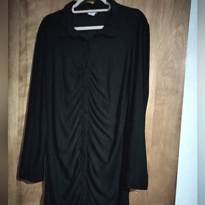 Black slim fit Long Sleeve Dress